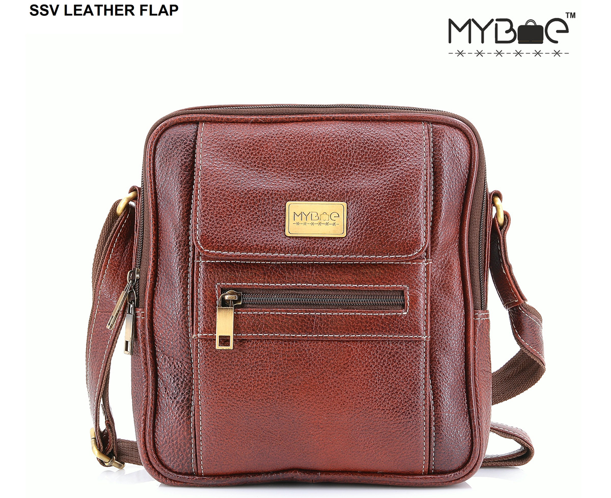 LEATHER SIDE SLING BAG