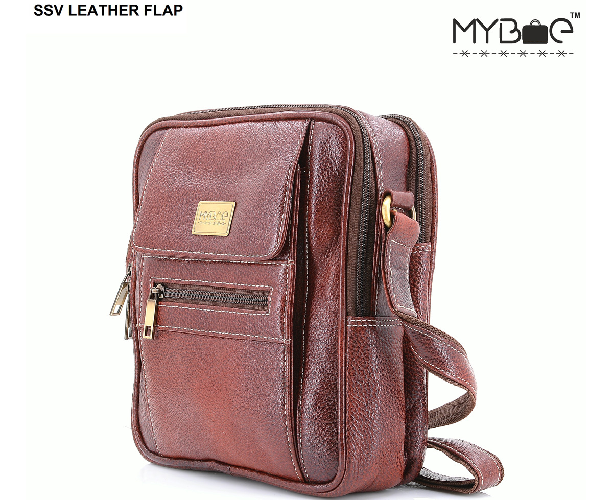 LEATHER SIDE SLING BAG