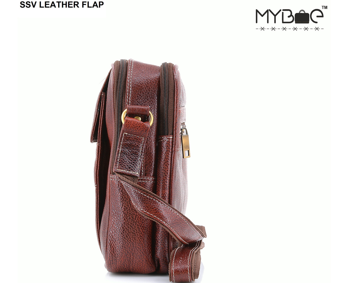 LEATHER SIDE SLING BAG