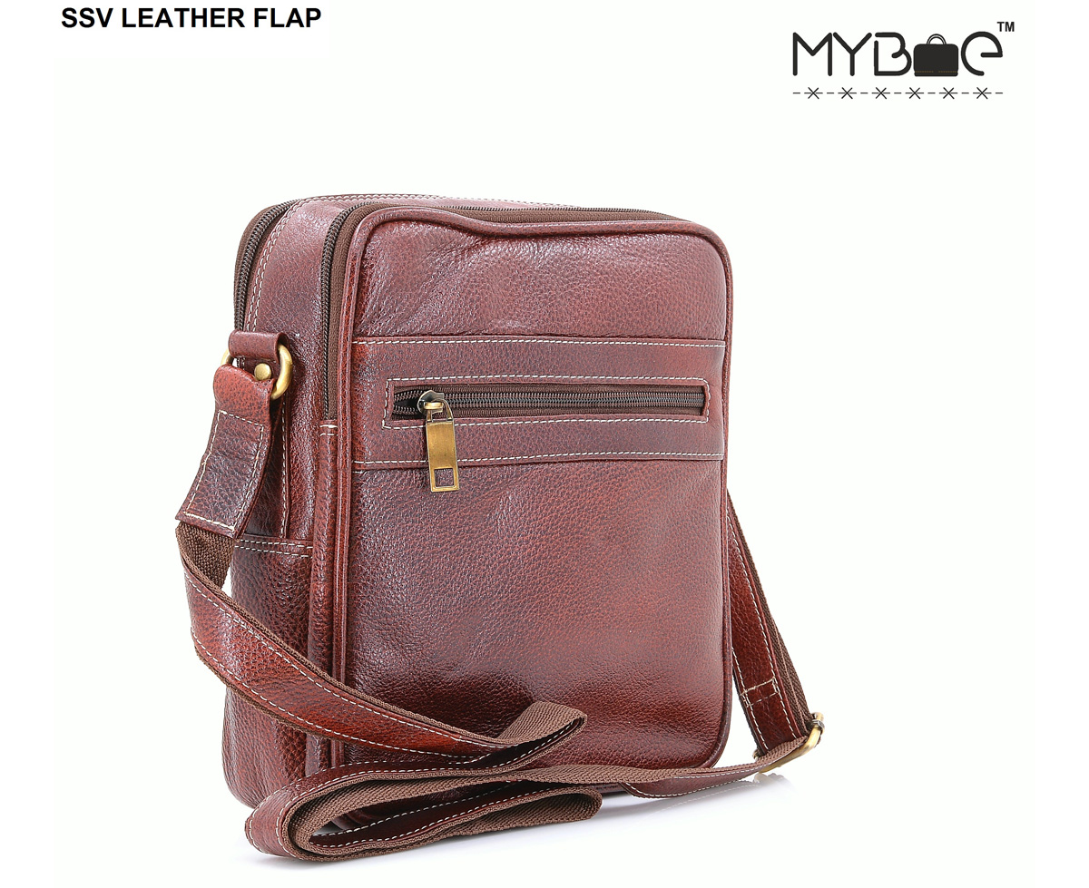 LEATHER SIDE SLING BAG