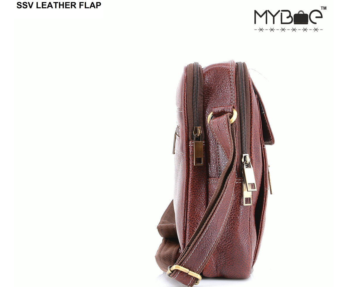 LEATHER SIDE SLING BAG