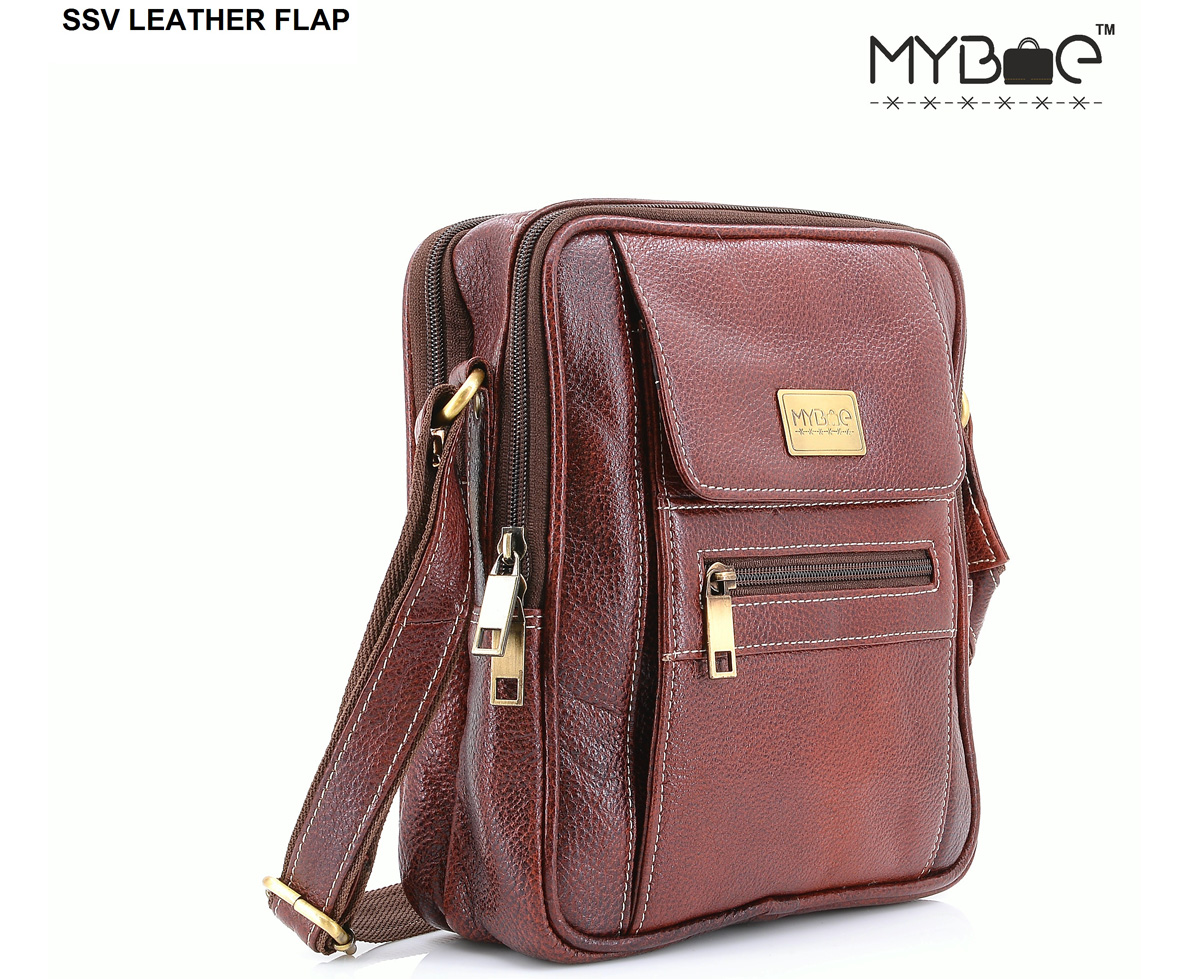 LEATHER SIDE SLING BAG